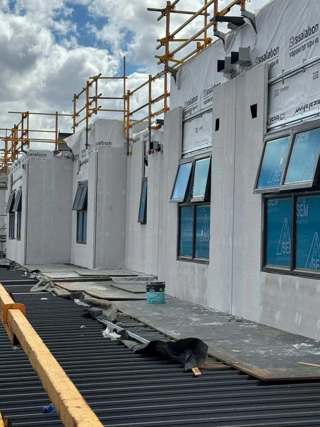 Luxury Residential Villa - High-end wood composite cladding installation